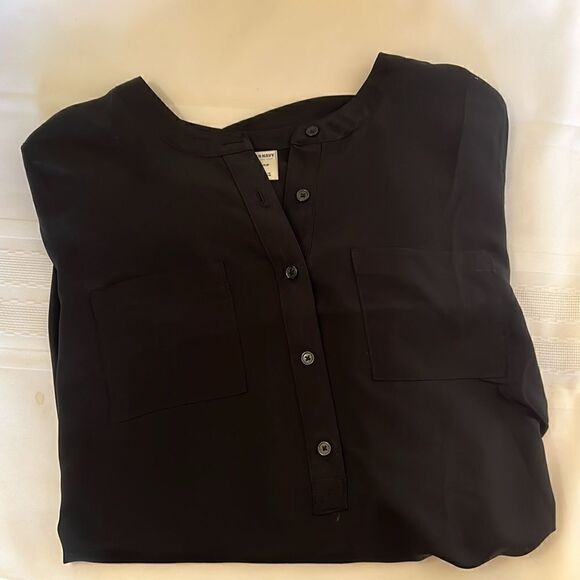 Old Navy Long Sleeve Hi-Lo Blouse - Size Small Petite - Picture 3 of 5